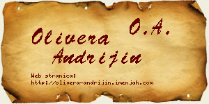 Olivera Andrijin vizit kartica